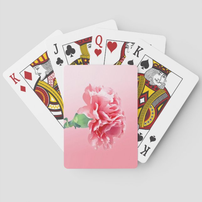 Jeu De Cartes Carnation rose (dos)