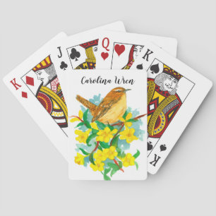 Jeu De Cartes Carolina Wren Bird Jessamine jaune