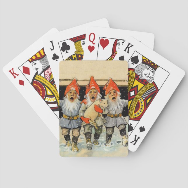 Jeu De Cartes "Caroling Gnomes" par Jenny Nystrom (dos)