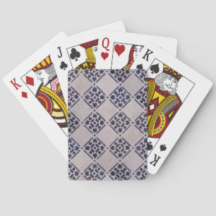 Jeu De Cartes Carreau hollandais antique Delft bleu blanc