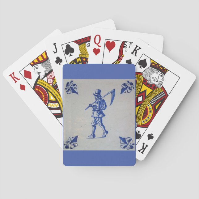 Jeu De Cartes Carreaux bleus Delft - Modèle (dos)