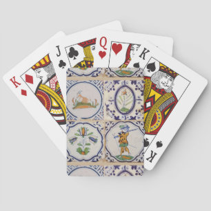 Jeu De Cartes Carreaux de Delft hollandais vintage Art de la pot