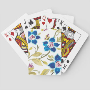 Jeu De Cartes Carreaux floraux de l'abbaye - Flores bleues