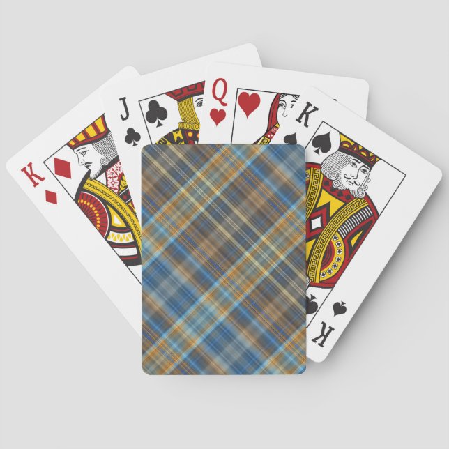 Jeu De Cartes Carreaux orange bleu (dos)