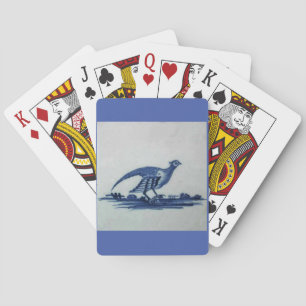 Jeu De Cartes Carrelage Bleu Delft antique - Grouse dans l'Herbe