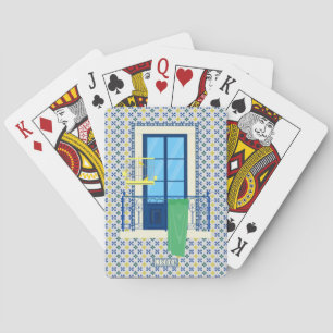 Jeu De Cartes Carrelage portugais et balcon de fenêtre avec oise