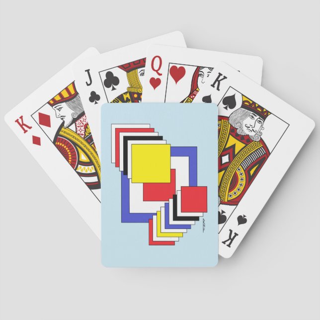 Jeu De Cartes Carrés Abstraits (dos)