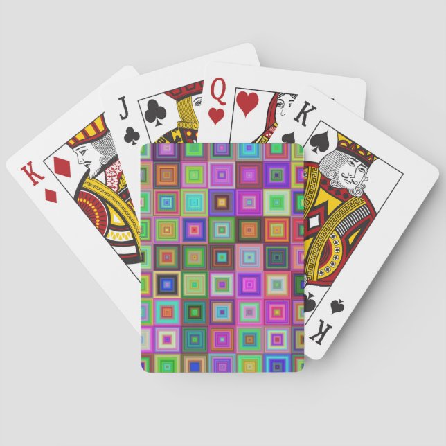 Jeu De Cartes carrés arc-en-ciel jouant aux cartes (dos)