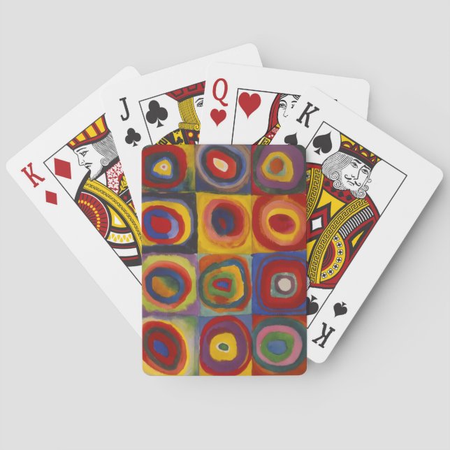 Jeu De Cartes Carrés avec cercles concentriques (dos)