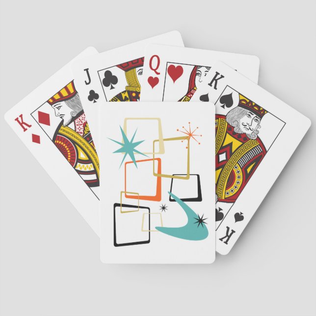 Jeu De Cartes Carrés de l'ère atomique Boomerang Starburst milie (dos)