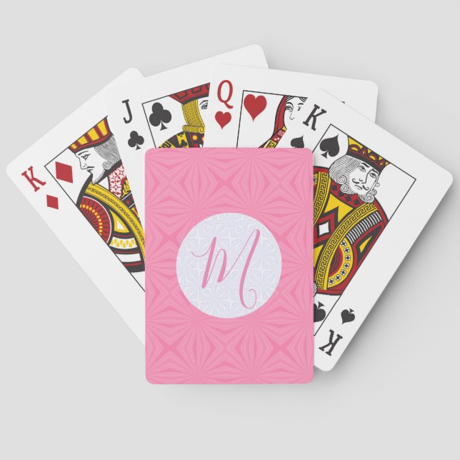 Jeu De Cartes Carrés ondulés rose clair Classique (dos)