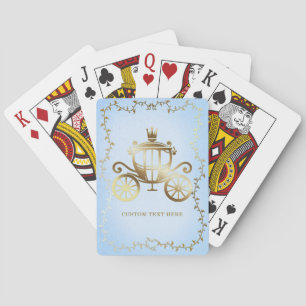 Jeu De Cartes Carrosse doré élégant Histoire de livre bleu Royal