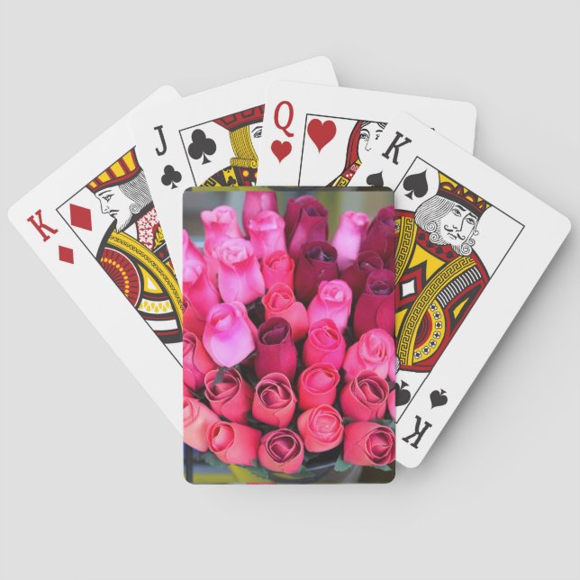 Jeu De Cartes carte à jouer aux bouquets de rose (dos)