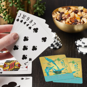 Jeu De Cartes Carte à jouer de cadeau de mariage de colibri de s