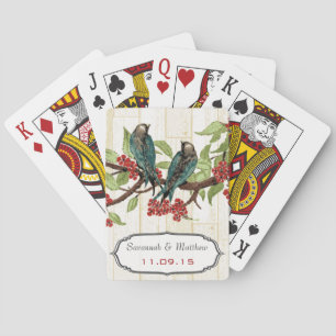 Jeu De Cartes Carte à jouer de mariage Oiseaux de l'amour sarcel