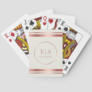 Jeu De Cartes Carte à jouer de poker de mariage à monogramme en 