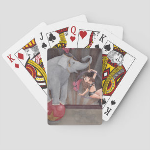 Jeu De Cartes Carte à jouer Éléphant acrobate de cirque