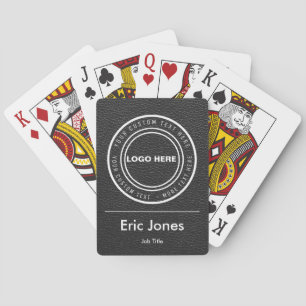 Jeu De Cartes Carte à jouer Logo cuir   Élégant 