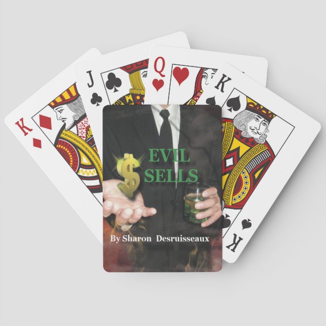 Jeu De Cartes Carte à jouer sur mesure pour roman "Evil Sells (dos)