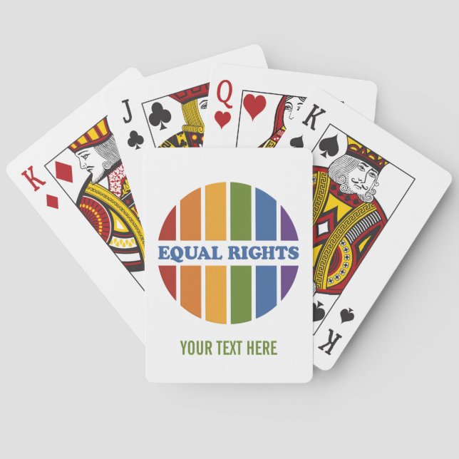 Jeu De Cartes Carte à lecture personnalisée Equal Rights (dos)