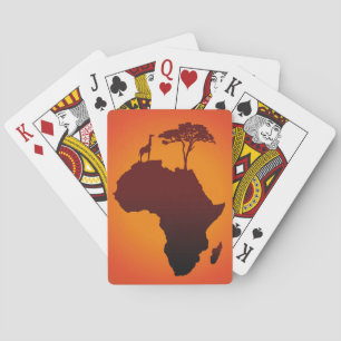 Jeu De Cartes Carte africaine de safari - paquet de cartes