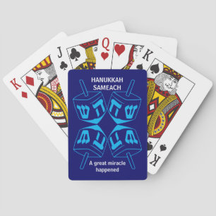 Jeu De Cartes Carte Blue Dreidel Hanoukka