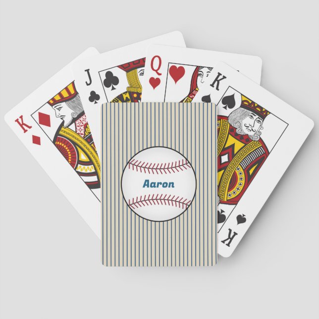 Jeu De Cartes Carte cadeau de base-ball personnalisée (dos)