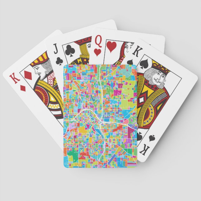 Jeu De Cartes Carte colorée Atlanta (dos)