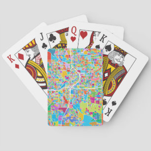 Jeu De Cartes Carte colorée d'Atlanta