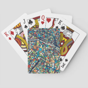 Jeu De Cartes Carte colorée de Paris France