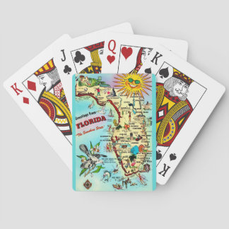 Jeu De Cartes Carte colorée Retro Florida Jouer des cartes