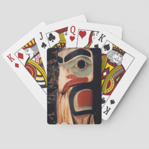 Jeu De Cartes Carte conçue Bold Alaska Wood Carved Totem Pole