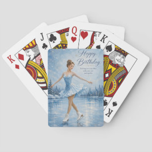 Jeu De Cartes Carte d'anniversaire pour une patineuse élégante