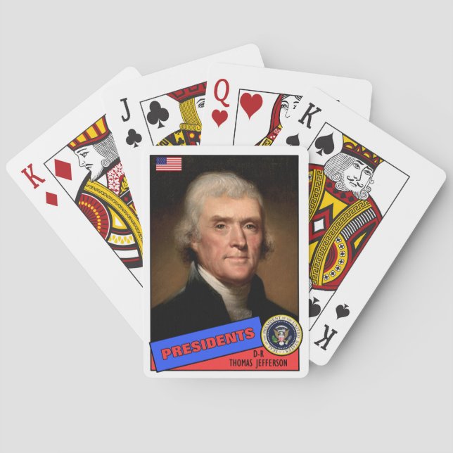 Jeu De Cartes Carte de baseball de Thomas Jefferson (dos)