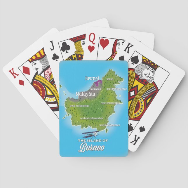 Jeu De Cartes Carte de Bornéo (dos)