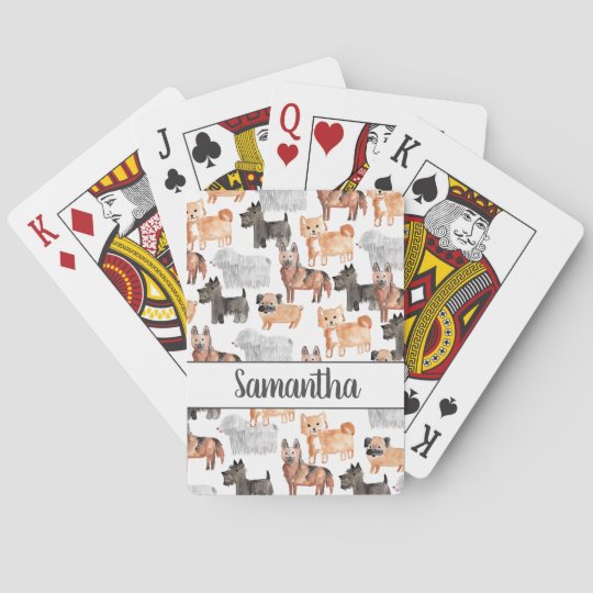 Jeu De Cartes Carte De Dessin Personnalise Pour Chien Zazzle Fr