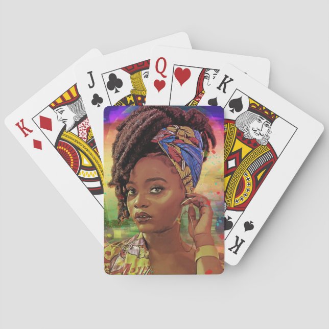 Jeu De Cartes Carte de jeu afro-américaine (dos)