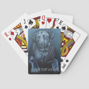 Jeu De Cartes Carte de jeu Black Labrador personnalisée