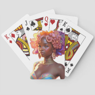 Jeu De Cartes Carte de jeu de la reine africaine