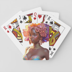Jeu De Cartes Carte de jeu de la reine africaine