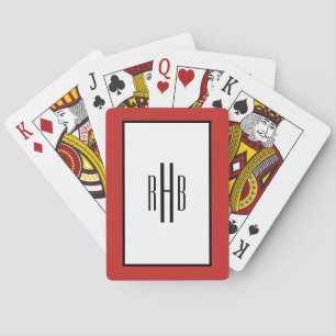 Jeu De Cartes Carte de jeu Monogramme Poker cadeau pour papa