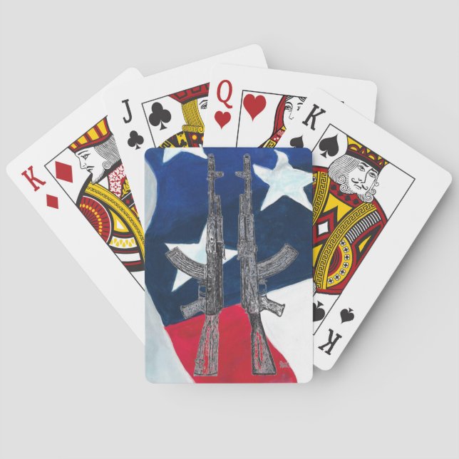 Jeu De Cartes Carte de jeu patriotique AK47 (dos)