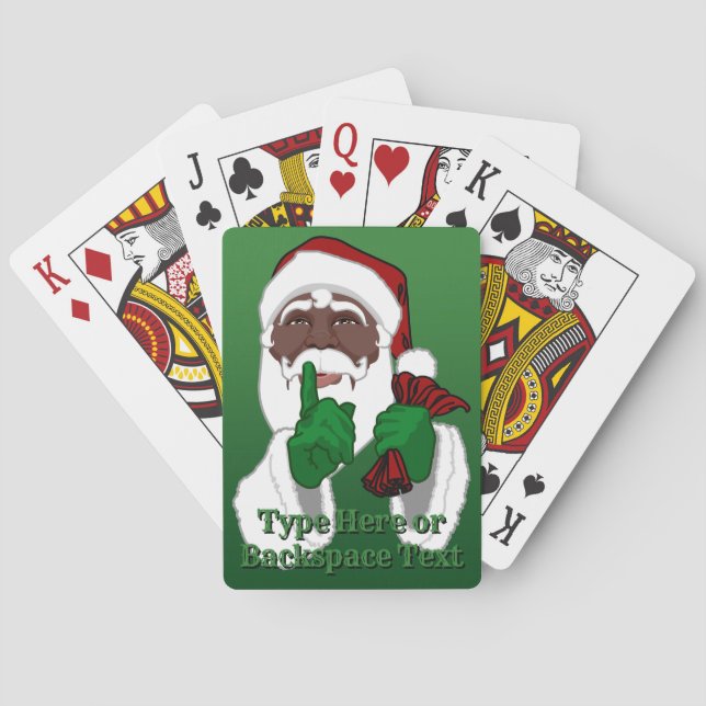 Jeu De Cartes Carte de jeu Père Noël africaine Cartes personnali (dos)