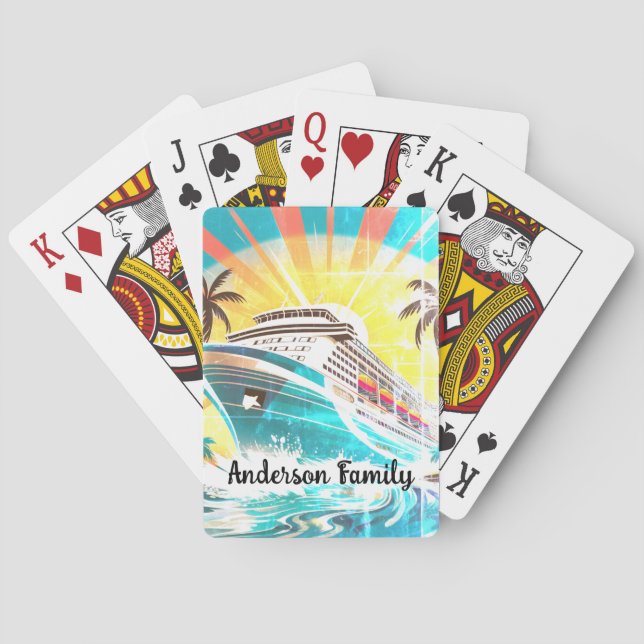 Jeu De Cartes Carte de jeu personnalisée pour croisières en fami (dos)