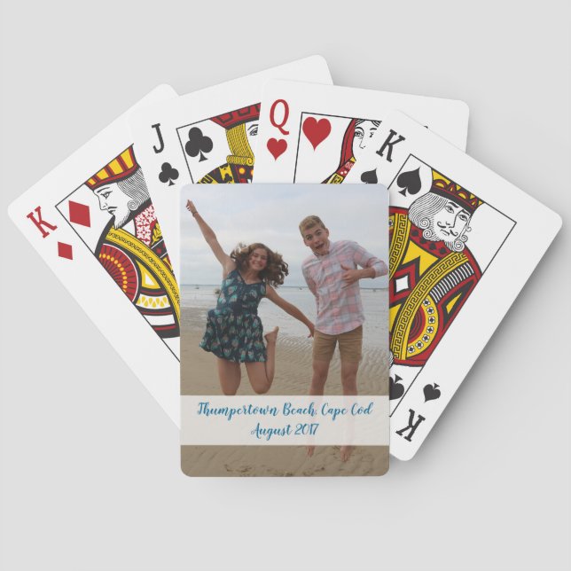 Jeu De Cartes Carte de jeu photo personnalisée - célébrer l'évén (dos)