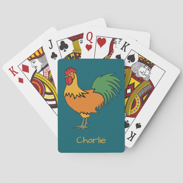 Jeu De Cartes Carte de jeu Roster personnalisé nom et couleur (dos)