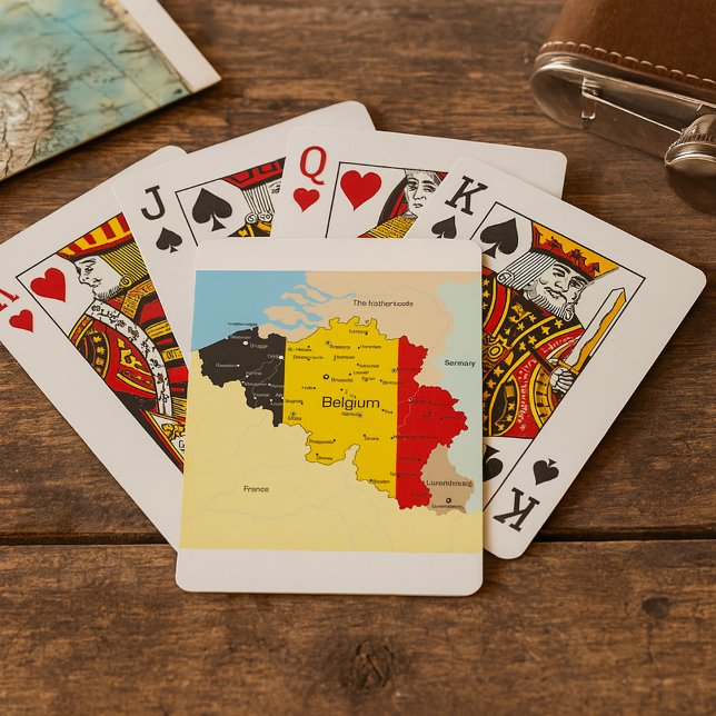 Jeu De Cartes Carte De La Belgique Jouer Des Cartes (Créateur téléchargé)