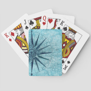 Jeu De Cartes Carte de la boussole de navigation nautique vintag