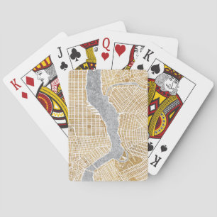 Jeu De Cartes Carte De La Ville Dorée De New York