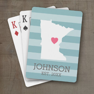 Jeu De Cartes Carte de la ville natale du Minnesota - Mariage pe